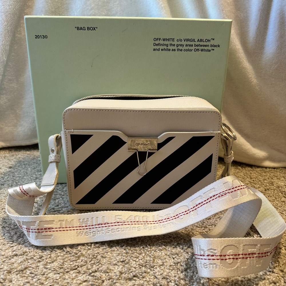 Off-White Diag Camera Bag - White